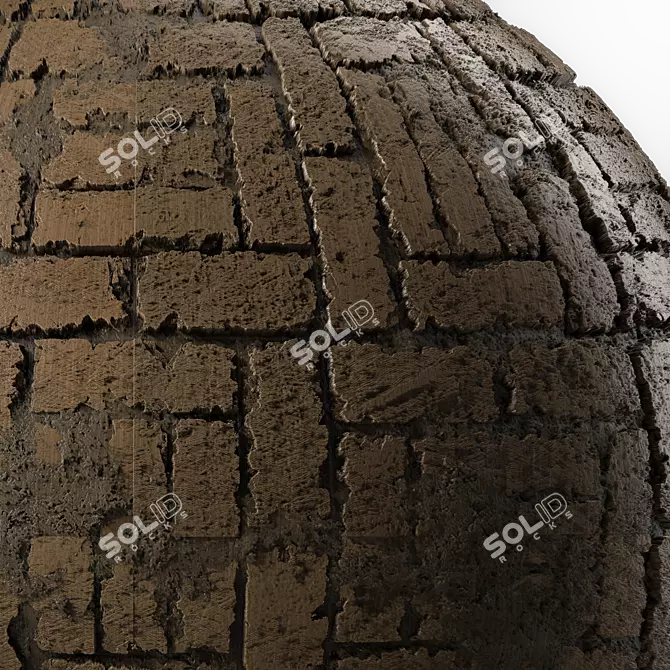 Decorative Brick Wall Tile 4k 3D model image 2