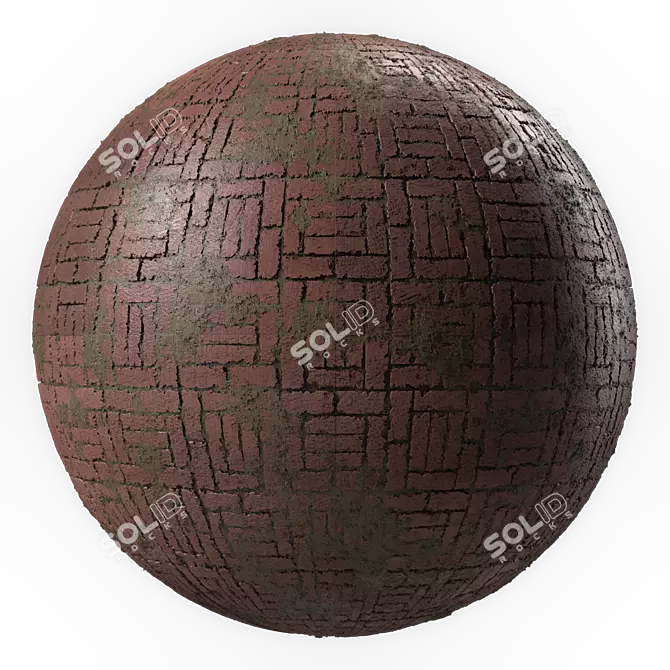 Decorative Brick Wall Tile 4k 3D model image 4