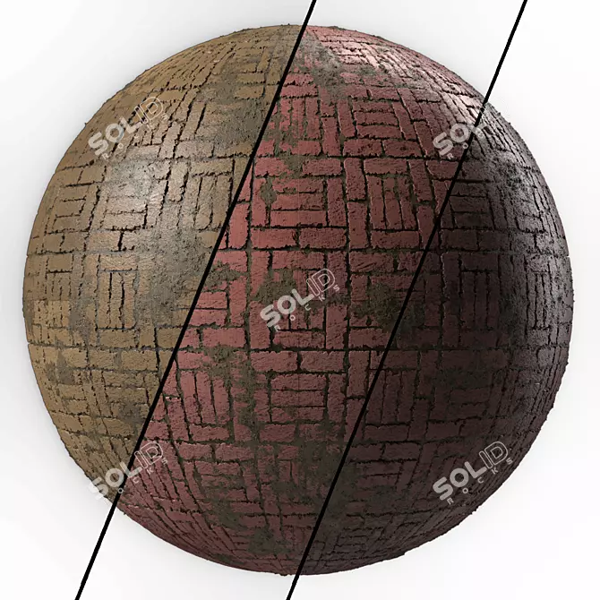 Decorative Brick Wall Tile 4k 3D model image 7