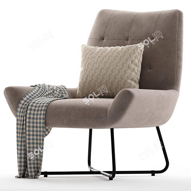 Premium Leather Lounge Chair - 2015	Model 3D model image 1