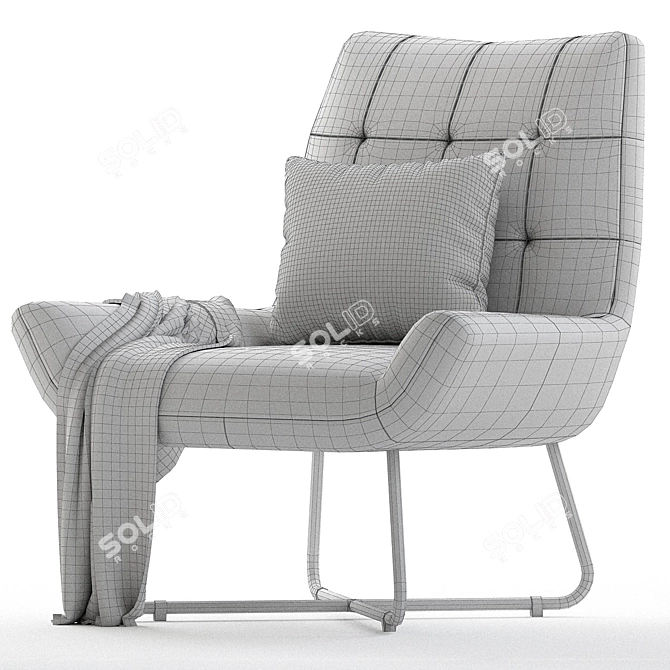 Premium Leather Lounge Chair - 2015	Model 3D model image 2