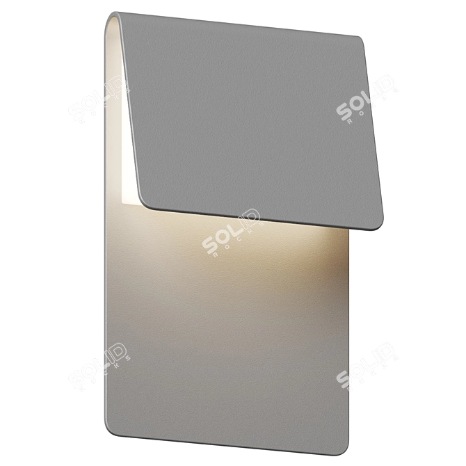 Sleek Geometric LED Wall Sconce 3D model image 3