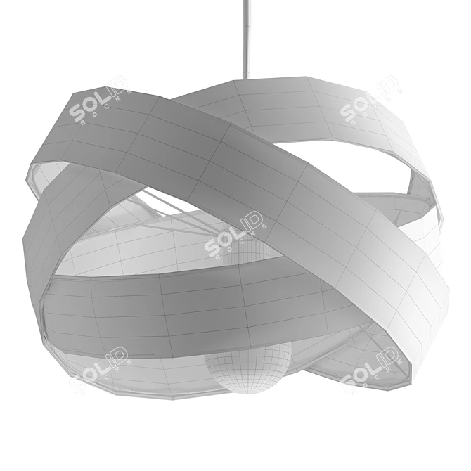 Bijou Textile Pendant Light 3D model image 2