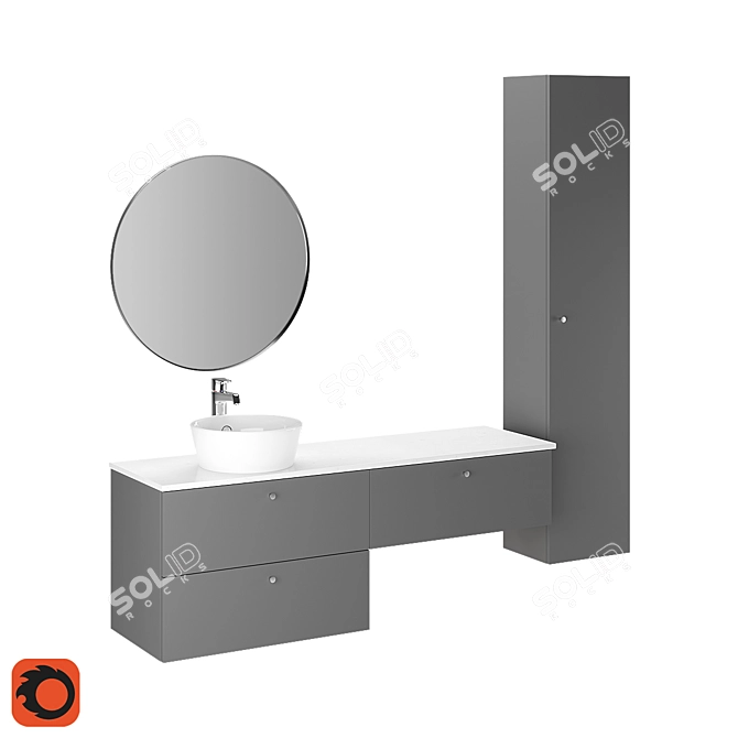 IKEA Godmorgon Bathroom Furniture Set 3D model image 1