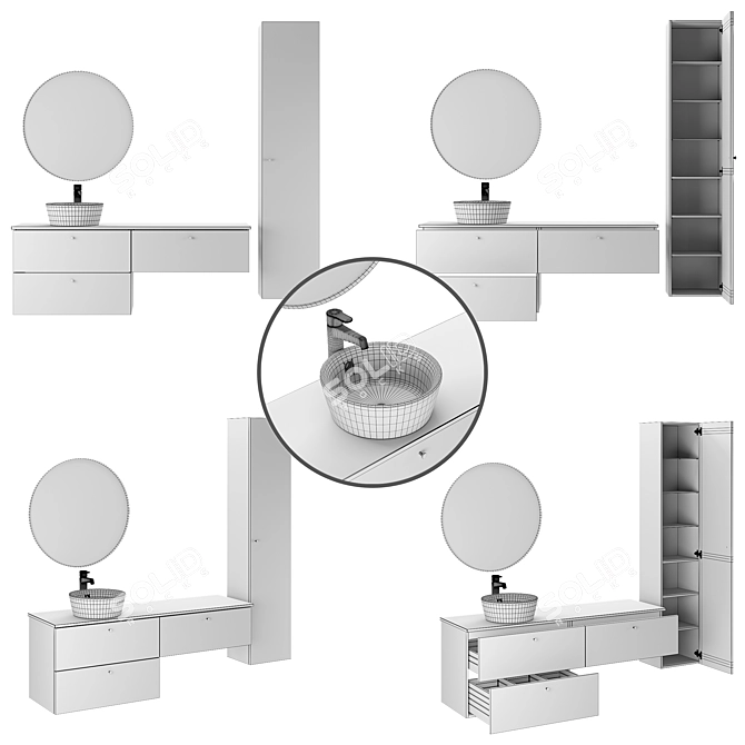 IKEA Godmorgon Bathroom Furniture Set 3D model image 3