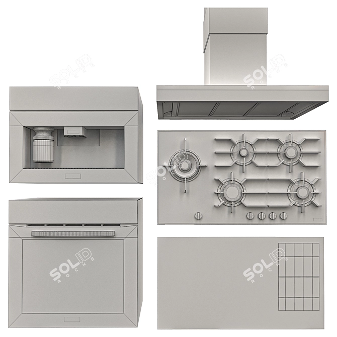 Miele Kitchen Appliances Bundle 3D model image 5