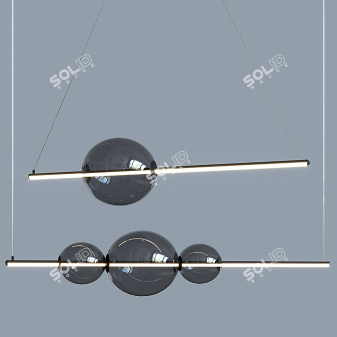 Nordic LED Chandelier Collection 3D model image 1