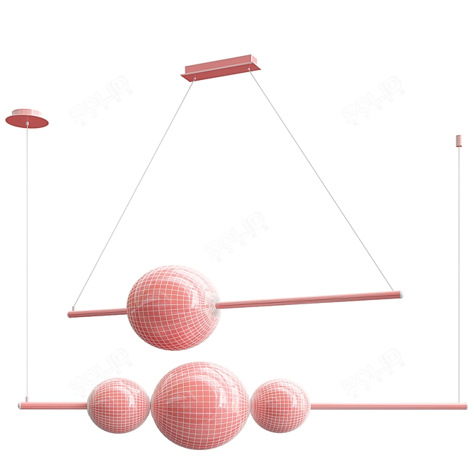 Nordic LED Chandelier Collection 3D model image 2