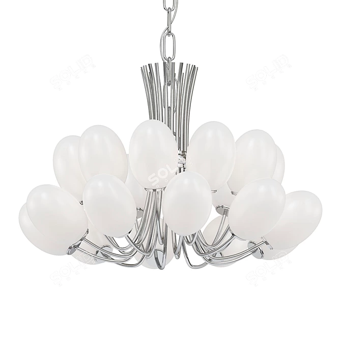 Ethereal Blossom Glow Chandelier 3D model image 1