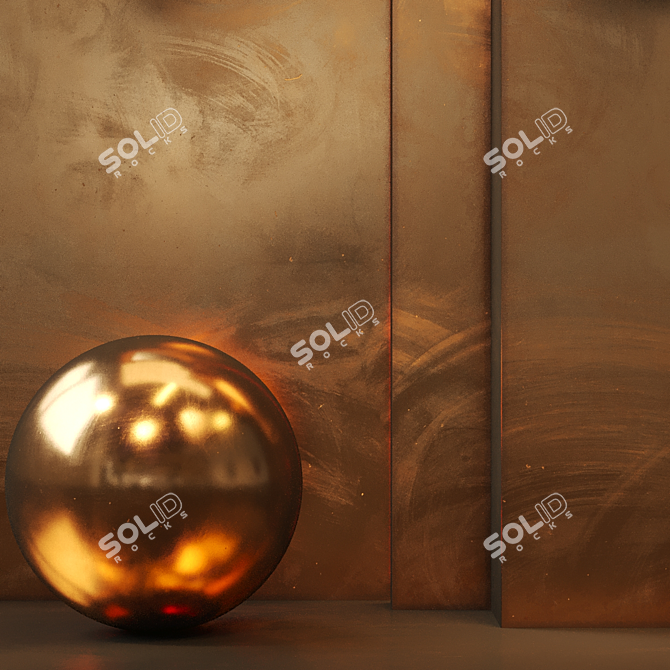  Seamless Brass PBR Texture Set 3D model image 1