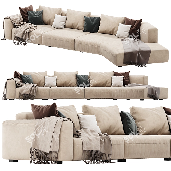 Modern Frigerio COOPER Corner Sofa 3D model image 1