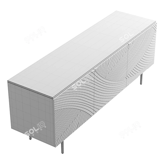 Exotic Terrazzo Mango Sideboard 3D model image 1