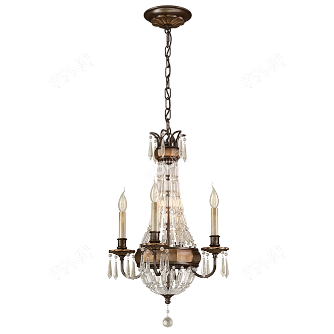 Feiss Bellini 4-Light Chandelier 3D model image 1