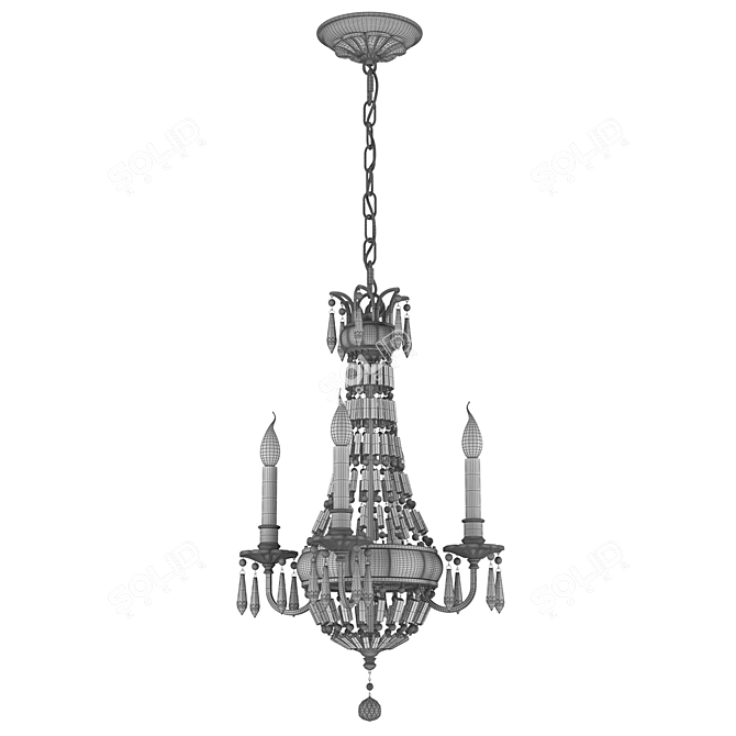 Feiss Bellini 4-Light Chandelier 3D model image 2