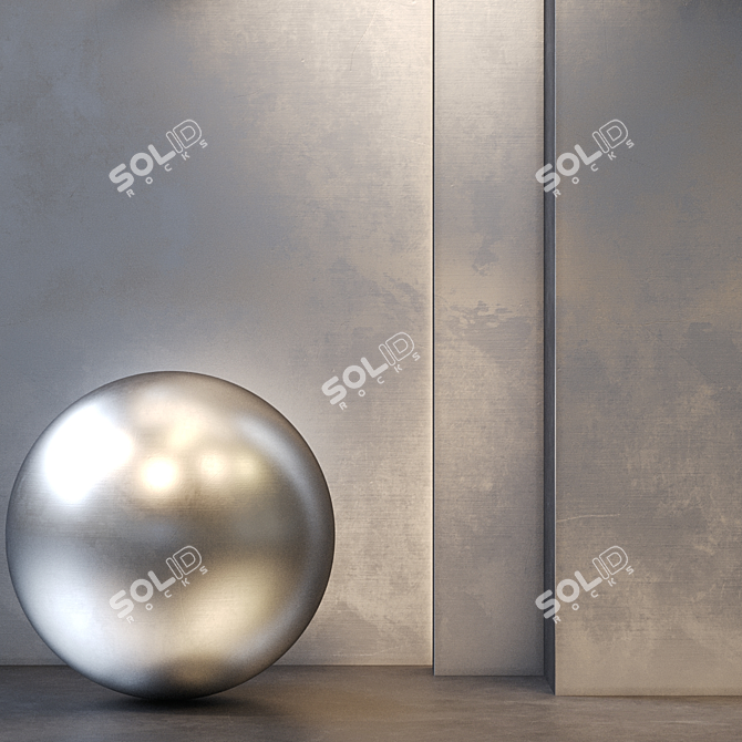 Seamless PBR Stainless Steel 4K 3D model image 1