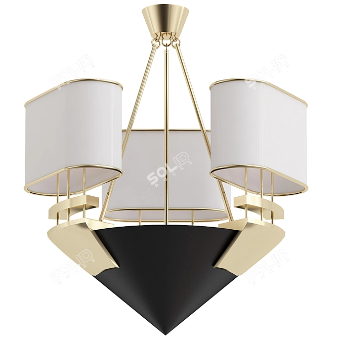 Vibrant Duka Suspension Lamp 3D model image 1