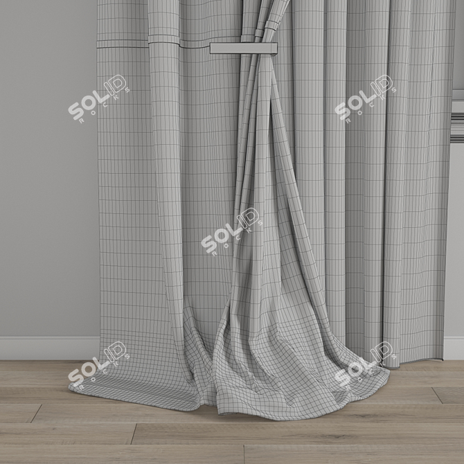 Polygonal Curtain Model with Textures 3D model image 3