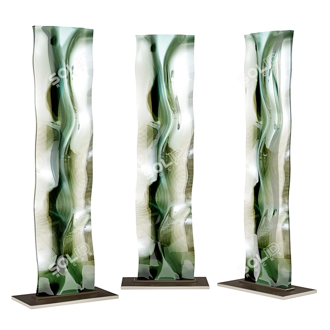 Reflective Glass Art Sculpture 2005 3D model image 1