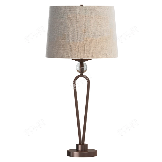 Elegant Pembroke Table Lamp 3D model image 1