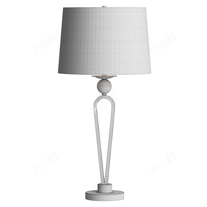 Elegant Pembroke Table Lamp 3D model image 3