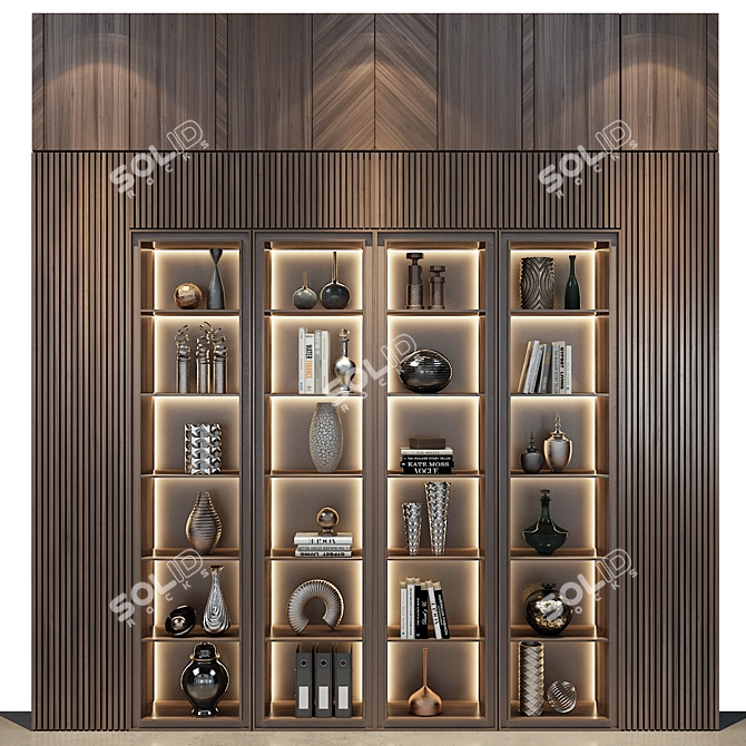 Custom-Made Wardrobe with Decor 3D model image 1