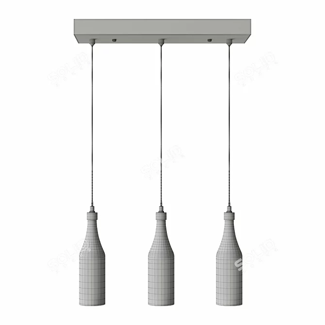  Sleek Kitchen Island Pendant Light 3D model image 3