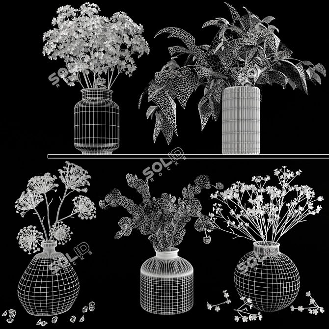 Botanical Greenery Set - Max & Obj Format 3D model image 7