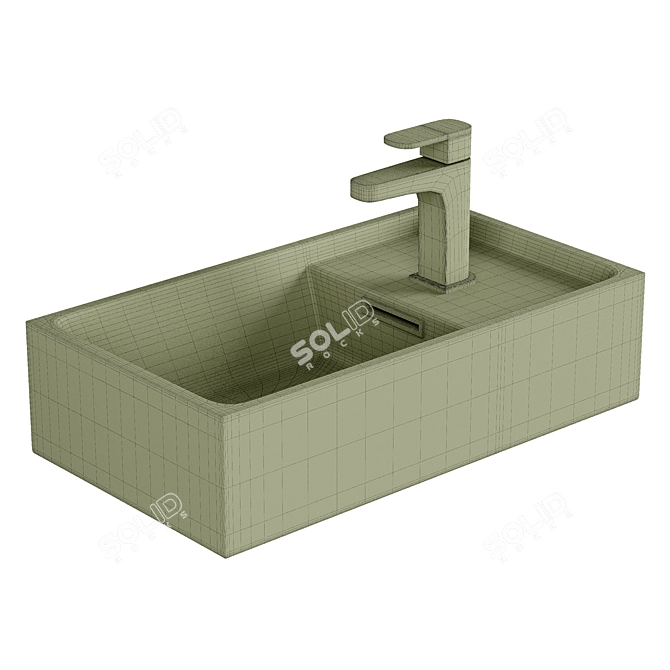 Cersanit Crea 40 Washbasin 3D model image 2