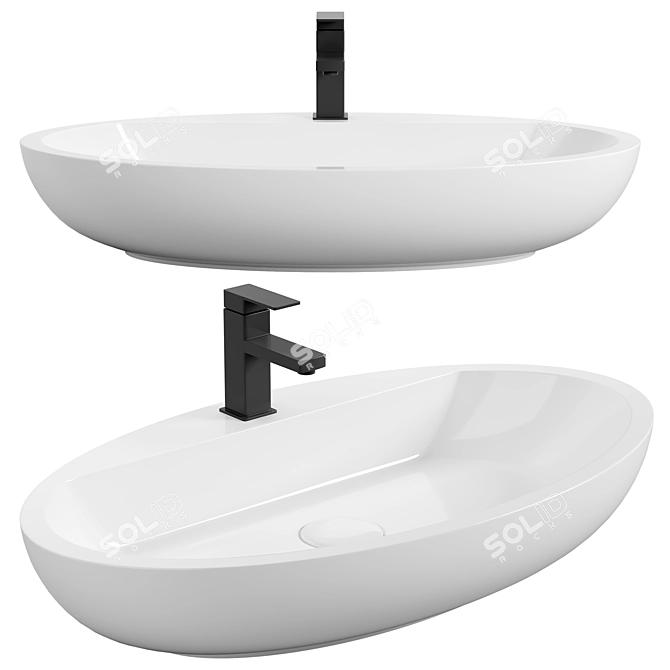 Mira MR-7241 Sink - Elegant Design 3D model image 1