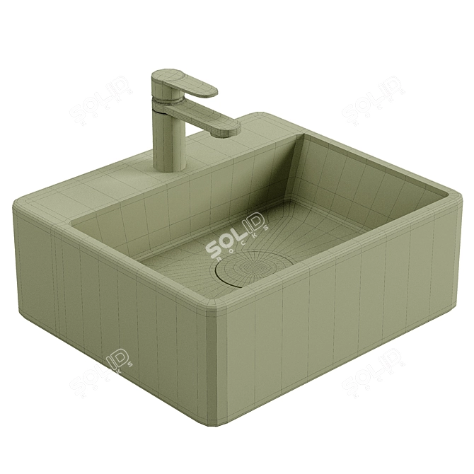 Melana MLN-7440A Hand Washbasin 3D model image 2