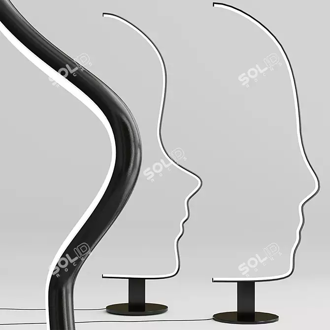 Modern Floor Lamp Collection: 2013 3D model image 3