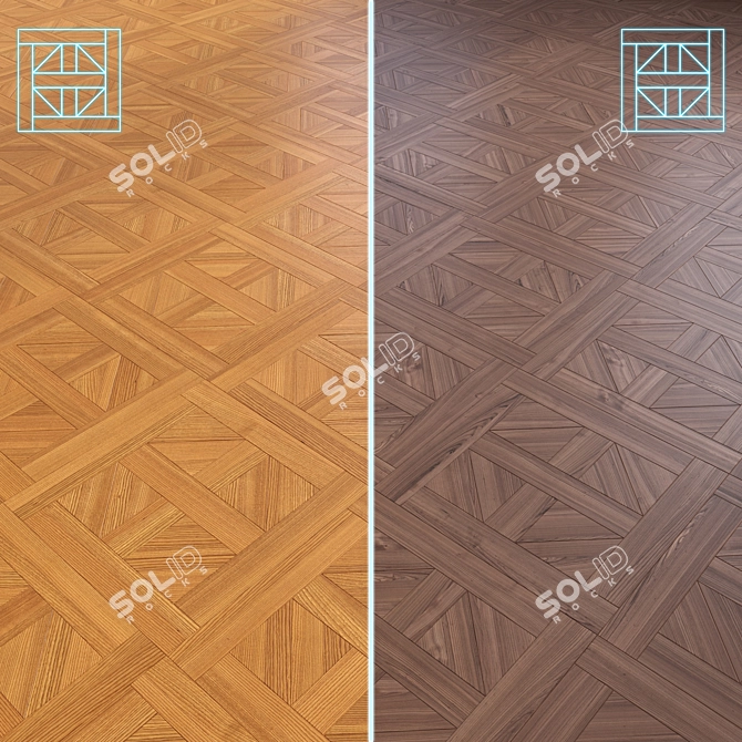 Premium Wood Floor Model 3D model image 1