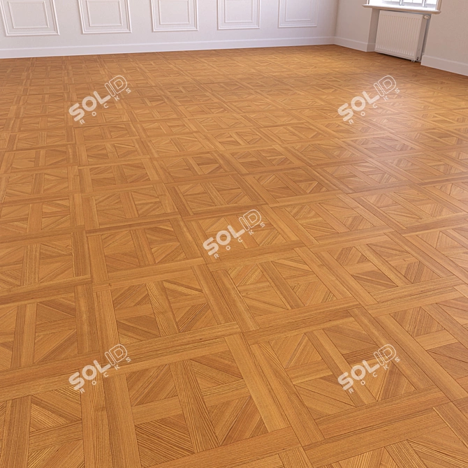 Premium Wood Floor Model 3D model image 4