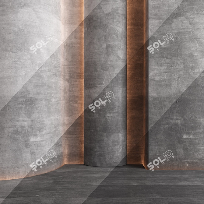  Seamless Decorative Plaster: 12 Tones 3D model image 2