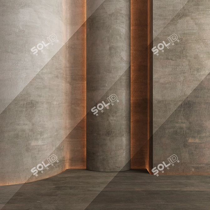  Seamless Decorative Plaster: 12 Tones 3D model image 3