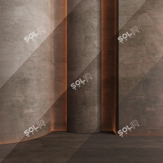  Seamless Decorative Plaster: 12 Tones 3D model image 4