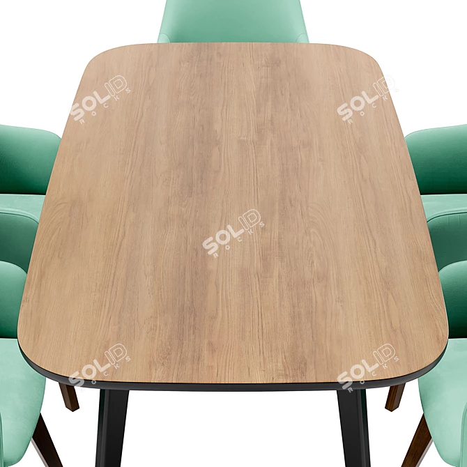 Modern Dining Set Dagny & Sinus 3D model image 2