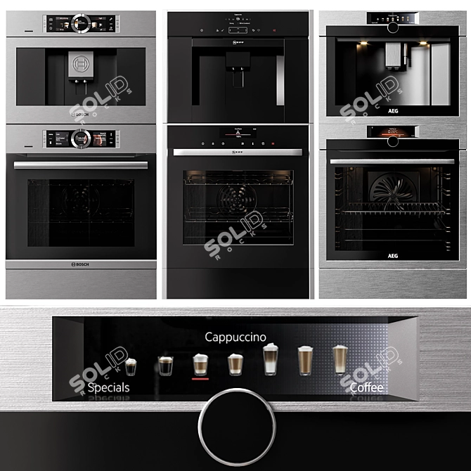  BOSCH, NEFF, AEG Oven & Coffee Collection 3D model image 1