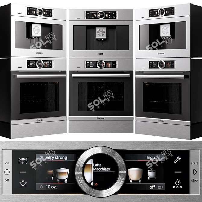  BOSCH, NEFF, AEG Oven & Coffee Collection 3D model image 2