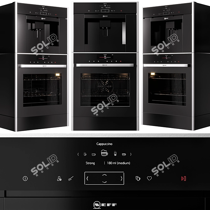  BOSCH, NEFF, AEG Oven & Coffee Collection 3D model image 3