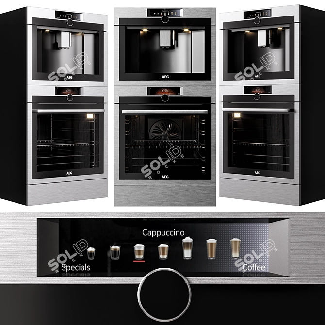  BOSCH, NEFF, AEG Oven & Coffee Collection 3D model image 4