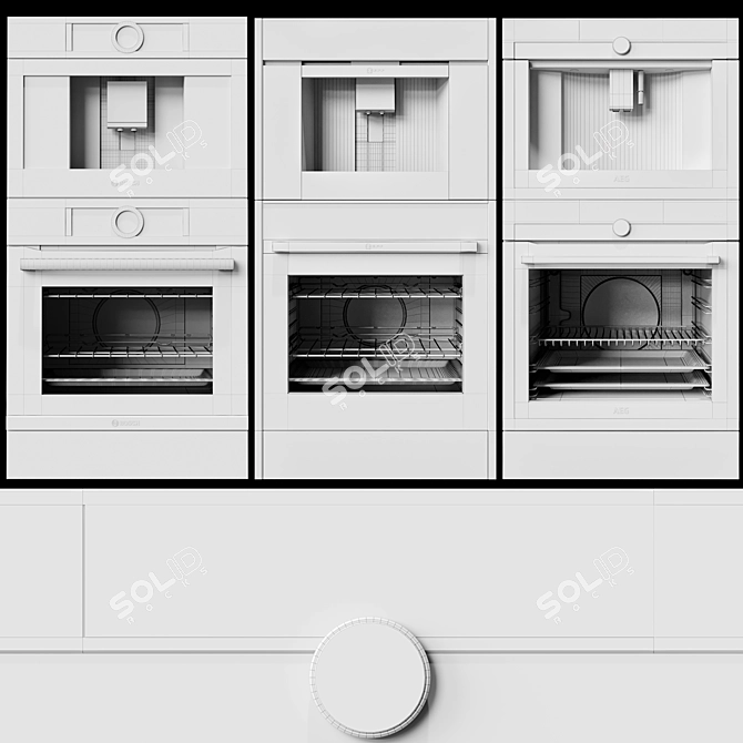  BOSCH, NEFF, AEG Oven & Coffee Collection 3D model image 5