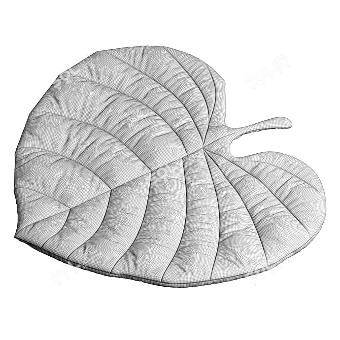 Kids Leaf Rug, 4 Colors 3D model image 4