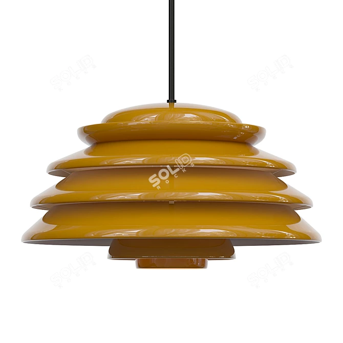  Modern Geometric Hive Pendant 3D model image 1