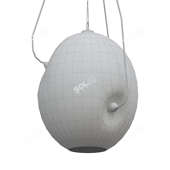 Sleek Modern Membrane Suspension Light 3D model image 2