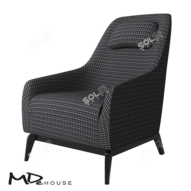 Designer DIAVAL Armchair by MdeHouse 3D model image 1