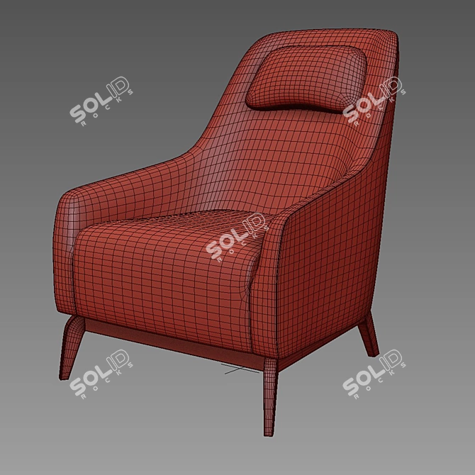 Designer DIAVAL Armchair by MdeHouse 3D model image 2