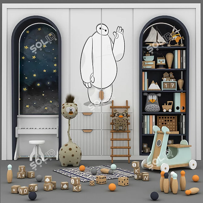 Model Kit: 3D Furniture & Toys 3D model image 1