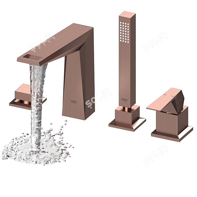 Elegance Height Basin Mixer 3D model image 2