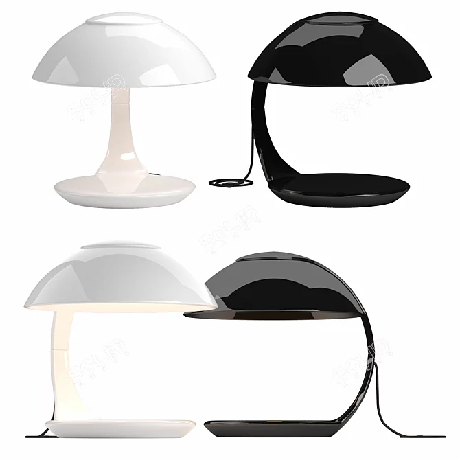 Sleek Cobra Table Lamp 3D model image 1